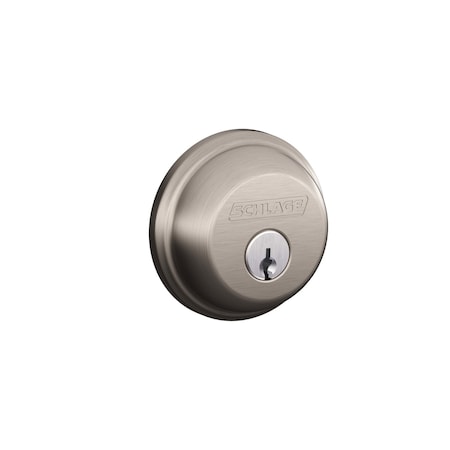 Schlage Schlage B-Series Satin Nickel Brass Single Cylinder Deadbolt B60619